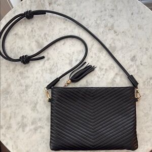 Black Quilted Crossbody Bag